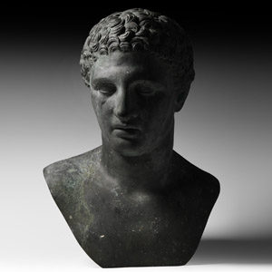 Bronze Head of a Young Male Athlete