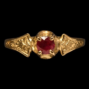 The Purbeck Medieval Gold Ring with Ruby