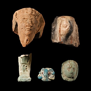 Egyptian Statue Fragment Group