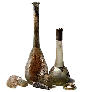 Roman Fragmentary Glass Vessel Group