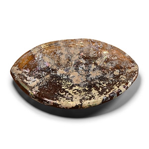 Roman Amber Glass Eye-Shaped Dish