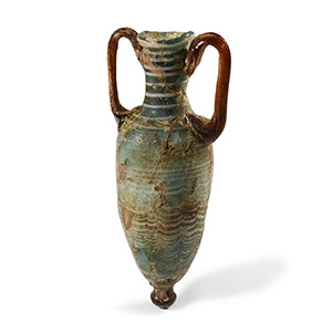 Greek Festooned Glass Amphoriskos