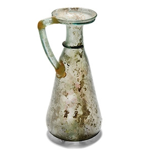 Roman Aqua Glass Jug