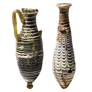 Greek Festooned Glass Vessel Group