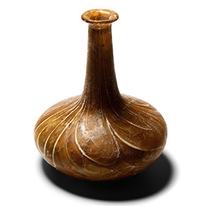 Roman Amber Marbled Glass Vase