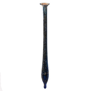 Large Roman Blue Long Neck Vessel
