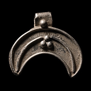 Viking Period Silver Lunar Pendant