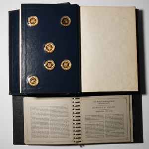 British Commemorative Medals - Franklin Mint - The Kings and Queens Collection - Silver Gilt Medals Set in Binder [43]