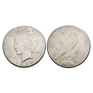 World Coins - USA - 1922 S - Peace AR Dollar