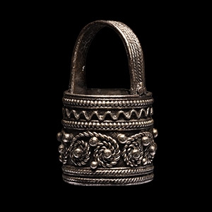 Pre-Viking Silver Filigree Aroma Bucket Pendant
