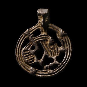Viking Age Silver Gripping Beast Pendant
