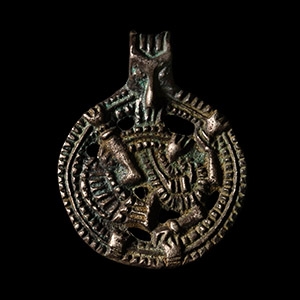 Viking Age Silver Gripping Beast Pendant