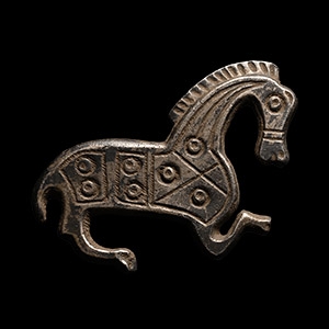 Roman Silver Horse Brooch