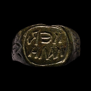 Post Roman Ring with Inscription