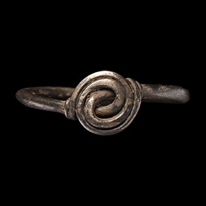 Merovingian Silver Ring with Twisted Bezel