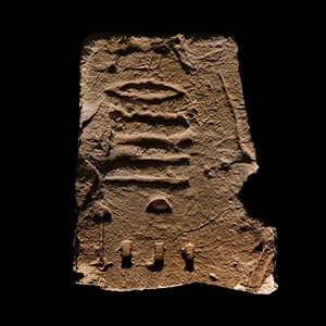 Egyptian Limestone Fragment with Hieroglyphs