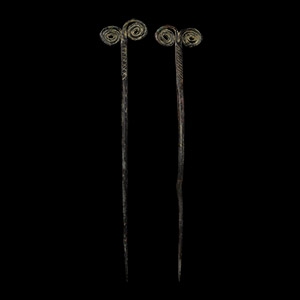 Luristan Decorated Pin Pair