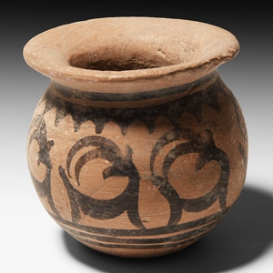 Western Asiatic Terracotta Pot with Ibexes