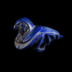Egyptian Lapis Lazuli Falcon-Head Scarab