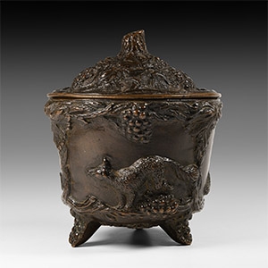 Decorated Bronze Container