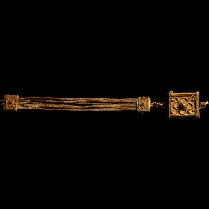 Javanese Gold Childs Decorated Bracelet