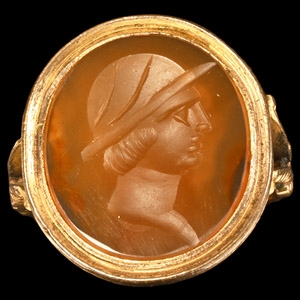 Post Medieval Gold Ring with Mercury Gemstone