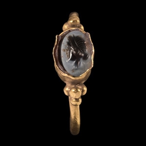 Roman Gold Ring with Portrait Gemstone