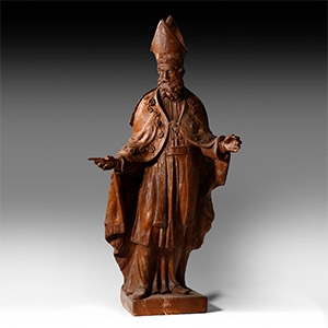 Post Medieval Statue of Saint Nicholas