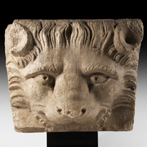 Medieval Block with Lion Relief
