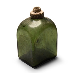 Post Medieval Green Glass Bottle