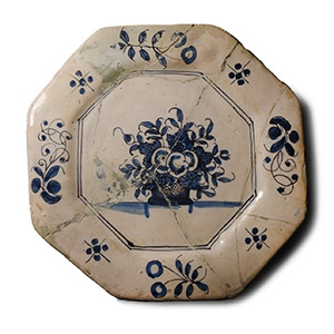 Post Medieval Delft Tin-Glazed Ceramic Plate