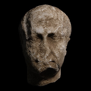 Roman Marble Head of a Man