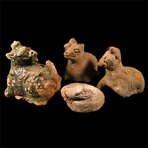 Chinese Han Ceramic Animal Figure Group