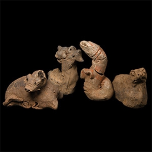 Chinese Han Ceramic Animal Figure Group
