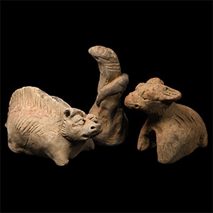 Chinese Han Ceramic Animal Figure Group