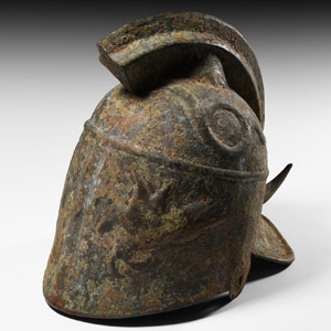Greek Style Bronze Helmet