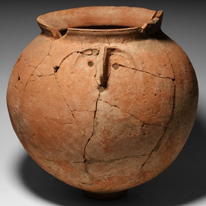 Roman Ceramic Military Cremation Face Urn