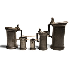 Post Medieval Pewter Measure Group