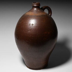 Large Post Medieval Glazed Piriform Vessel