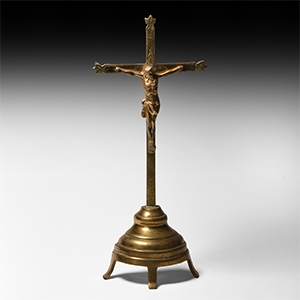 Post Medieval Brass Crucifix