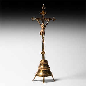 Post Medieval Brass Crucifix