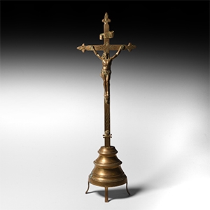Post Medieval Brass Crucifix