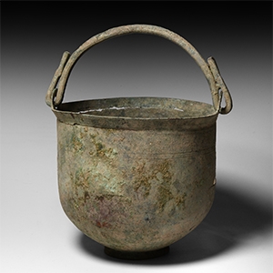 Greek Bronze Handled Vessel