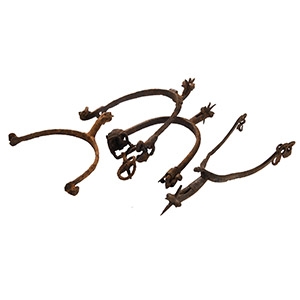 Medieval Iron Rowel Spur Collection