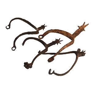 Medieval Iron Rowel Spur Collection