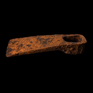 Medieval Iron Adze with Makers Marks