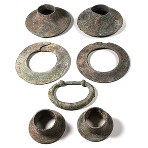Roman Bronze Chariot Wheel Hub Group