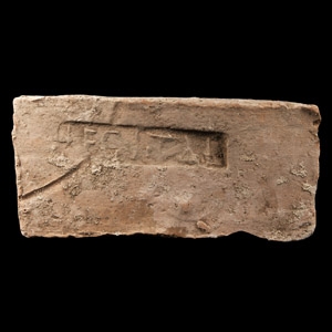 Roman Ceramic Brick with Military Stamp of Legio I Italica