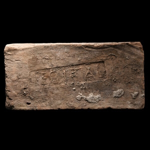 Roman Ceramic Brick with Military Stamp for Legio I Italica