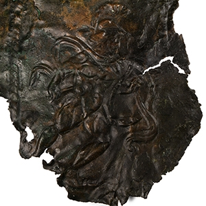Roman Bronze Military Mask Helmet Section